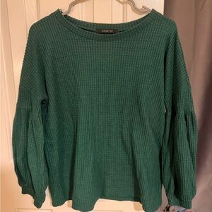 Cherish Forest Green Knit Sweater